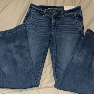 American eagle next level stretch super low rise flare